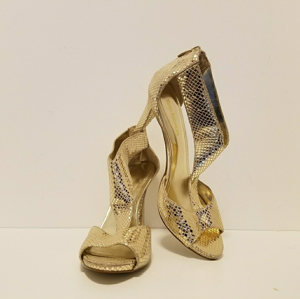 Enzo Angiolini open toe heel